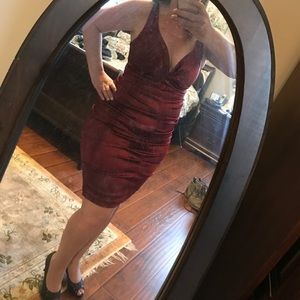 Deep red formal dress